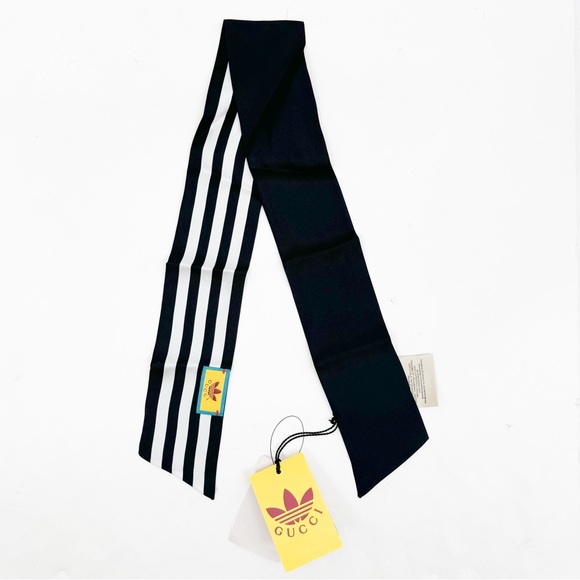 Gucci X Adidas Striped Silk Neck Bow 🔥🔥👀👀 - Picture 3 of 12